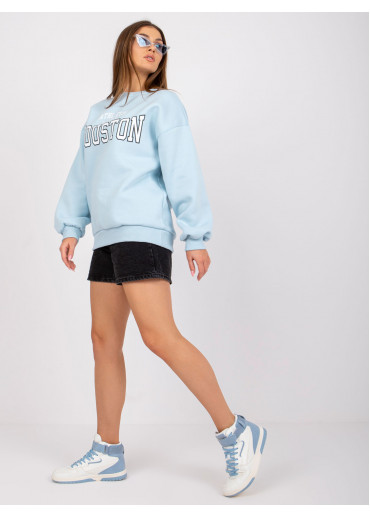 Svetlomodrá basic mikina