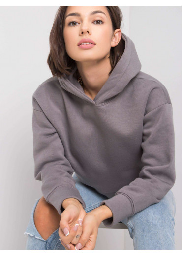 Sivá crop top mikina