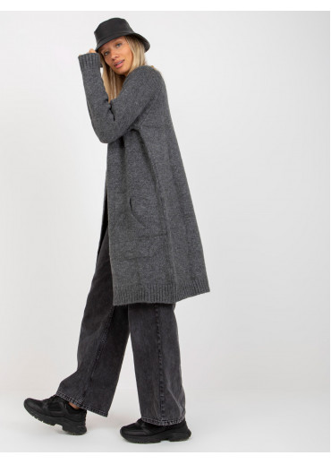 Tmavosivý kardigán