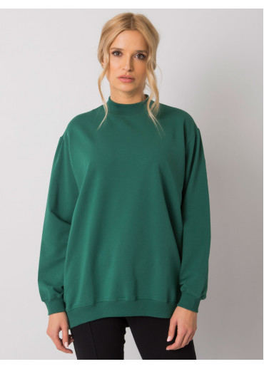 Tmavozelená mikina so stojačikom