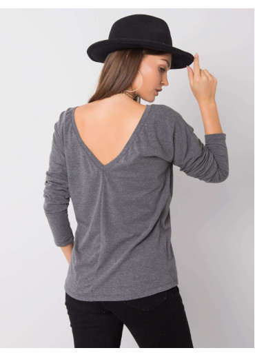 Tmavosivé tričko s dlhým rukávom