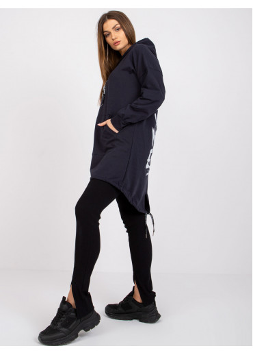 Modrá predĺžená mikina