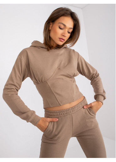 Béžovo hnedá tepláková súprava