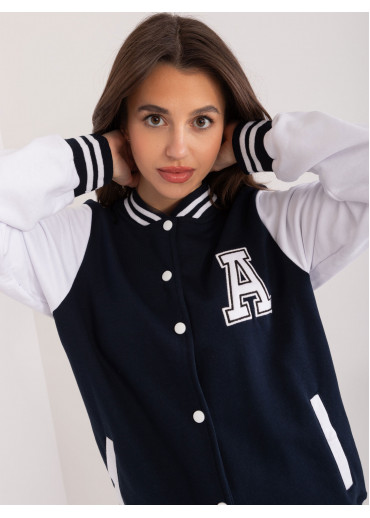 Tmavomodrá baseballová mikina