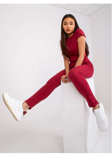 Bordovo červené tepláky