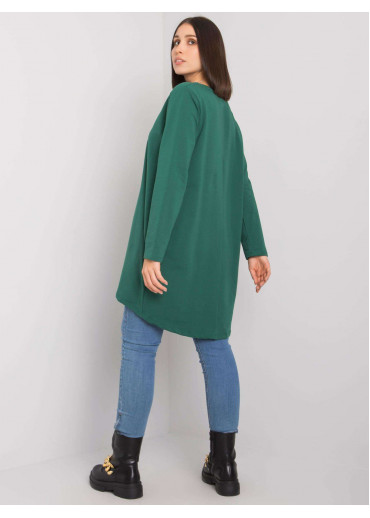 Tmavozelená tunika s potlačou