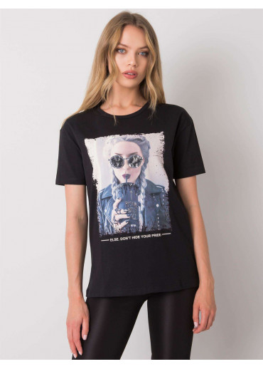 Čierne bavlnené tričko