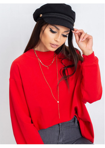 Červená mikina so stojačikom