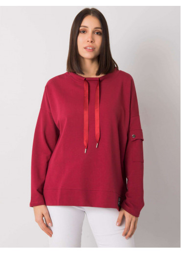 Bordovo červená mikina