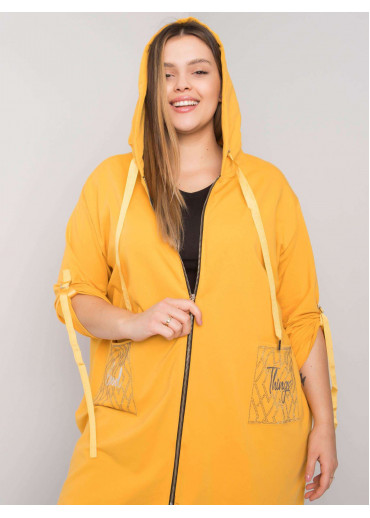 Žltá mikina s kapucňou
