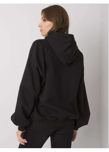 Čierna mikina s kapucňou