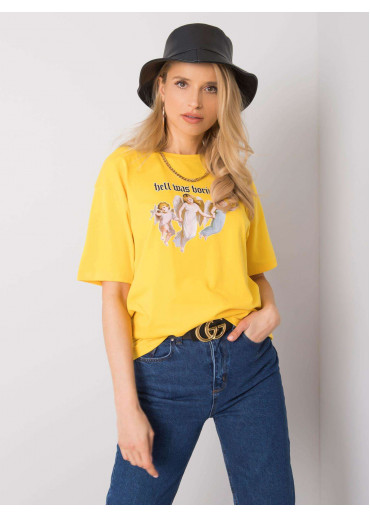 Žlté bavlnené tričko