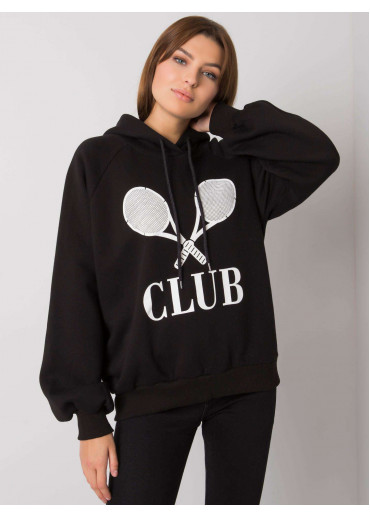 Čierna mikina s kapucňou