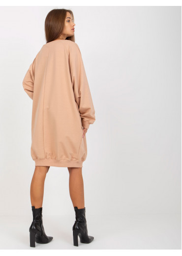 Béžovo hnedá mikinová tunika Milano