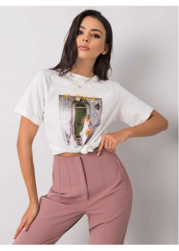 Biele bavlnené tričko