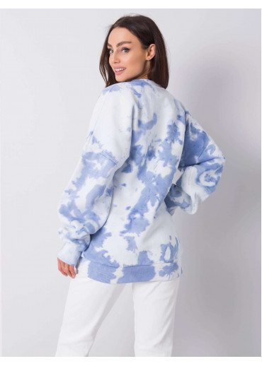 Svetlomodrá batikovaná mikina