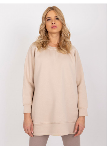 Béžovo hnedá oversize mikina