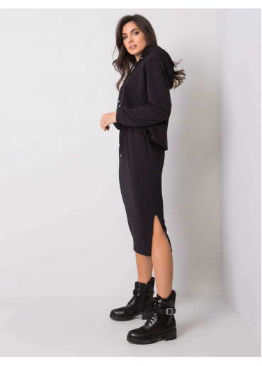 Čierna teplákova súprava so sukňou