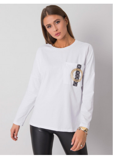 Biele tričko s dlhým rukávom