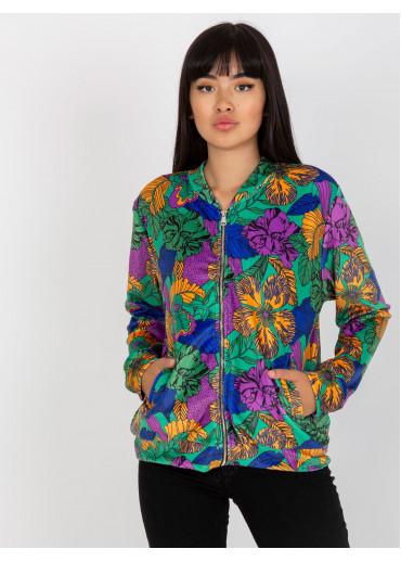 Zelená vzorovaná mikina