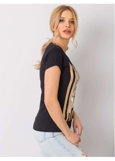 Čierne bavlnené tričko