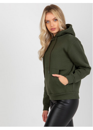 Khaki zelená basic mikina