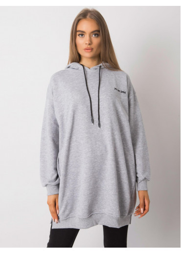 Sivá predĺžená ONE SIZE mikina