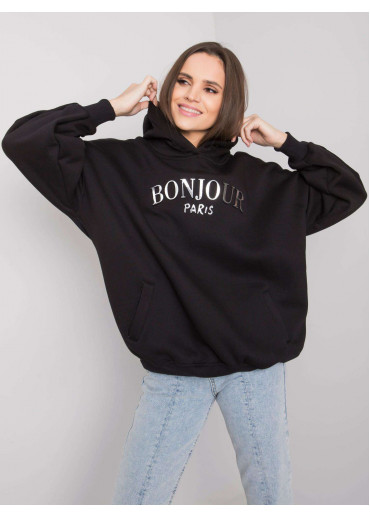 Čierna mikina s kapucňou