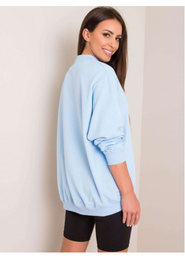 Svetlomodrá mikina so stojačikom