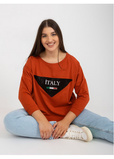 Karamelovo hnedé tričko Italy