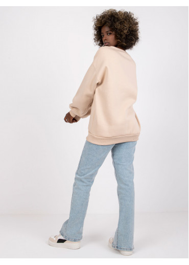 Béžovo hnedá oversize mikina