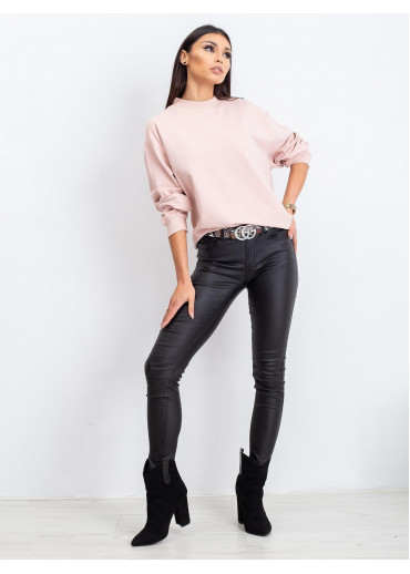 Ružová mikina so stojačikom