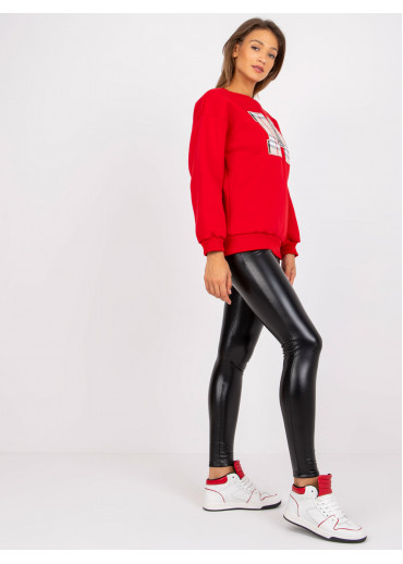 Červená basic mikina