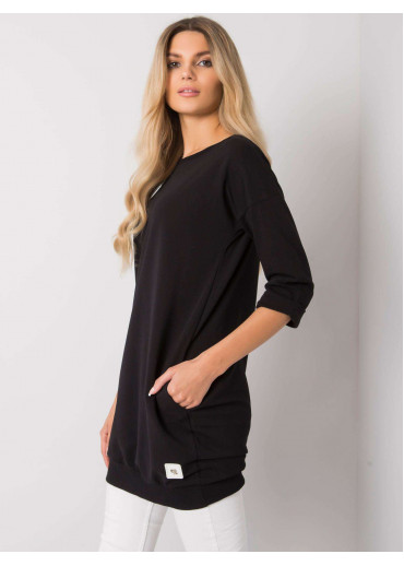 Čierna predĺžená mikina