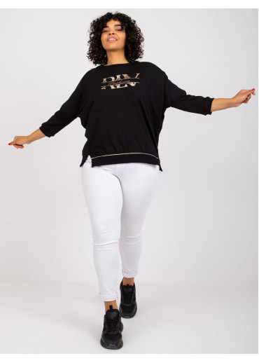 Čierne tričko s 3/4 rukávom