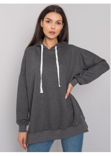 Tmavosivá mikina s kapucňou