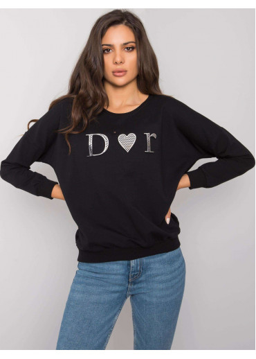 Čierna mikina s nápisom