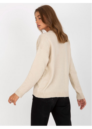 Béžovo hnedý pulóver