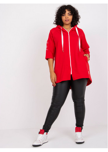 Červená mikina na zips