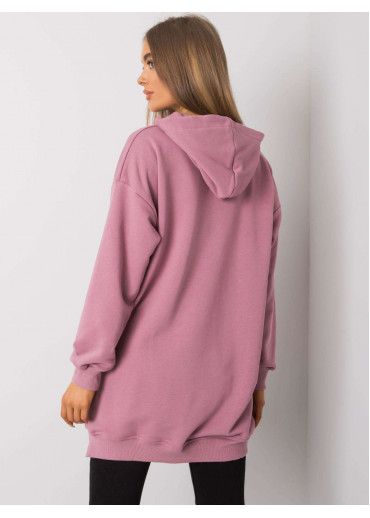 Tmavopúdrovo ružová predĺžená ONE SIZE mikina