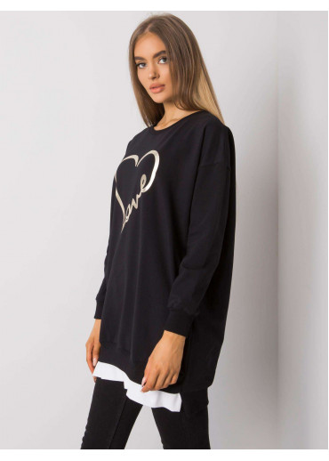 Čierna tunika s potlačou