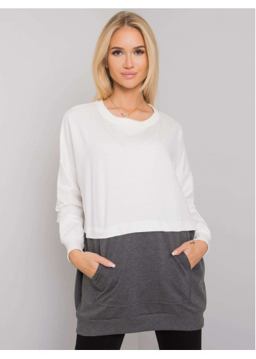 Tmavosivá predlžená mikina