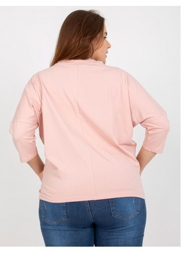 Púdrovo ružové tričko s potlačou