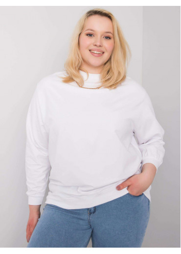 Biela bavlnená mikina