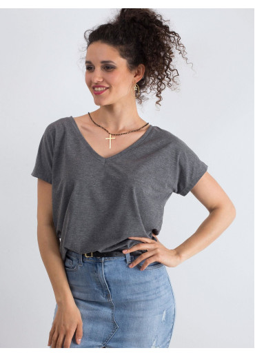 Tmavosivé dámske tričko