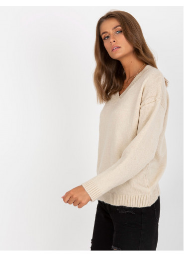 Béžovo hnedý pulóver