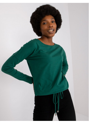 Tmavozelené tričko s dlhým rukávom