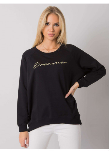 Čierna basic mikina