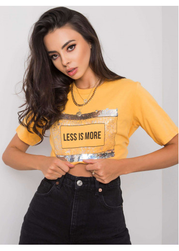 Žlté bavlnené tričko