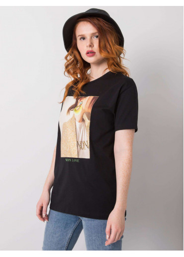 Čierne tričko s potlačou